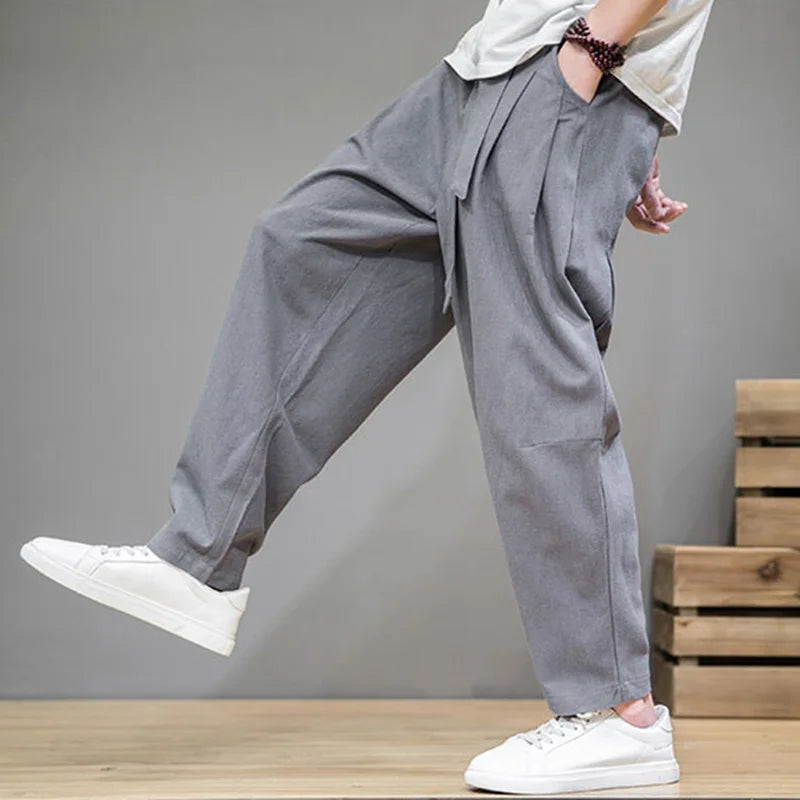 Pants da linu respirabels per umens