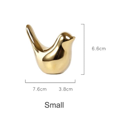 Glazed Ceramic Bird Figurine