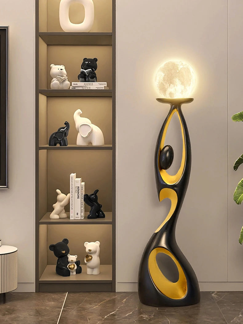 Lunar Embrace™ Sculptural Floor Lamp