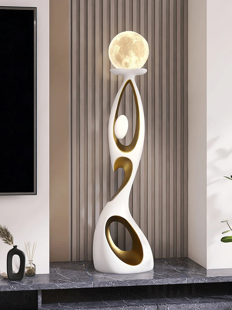 Lunar Embrace™ Sculptural Floor Lamp