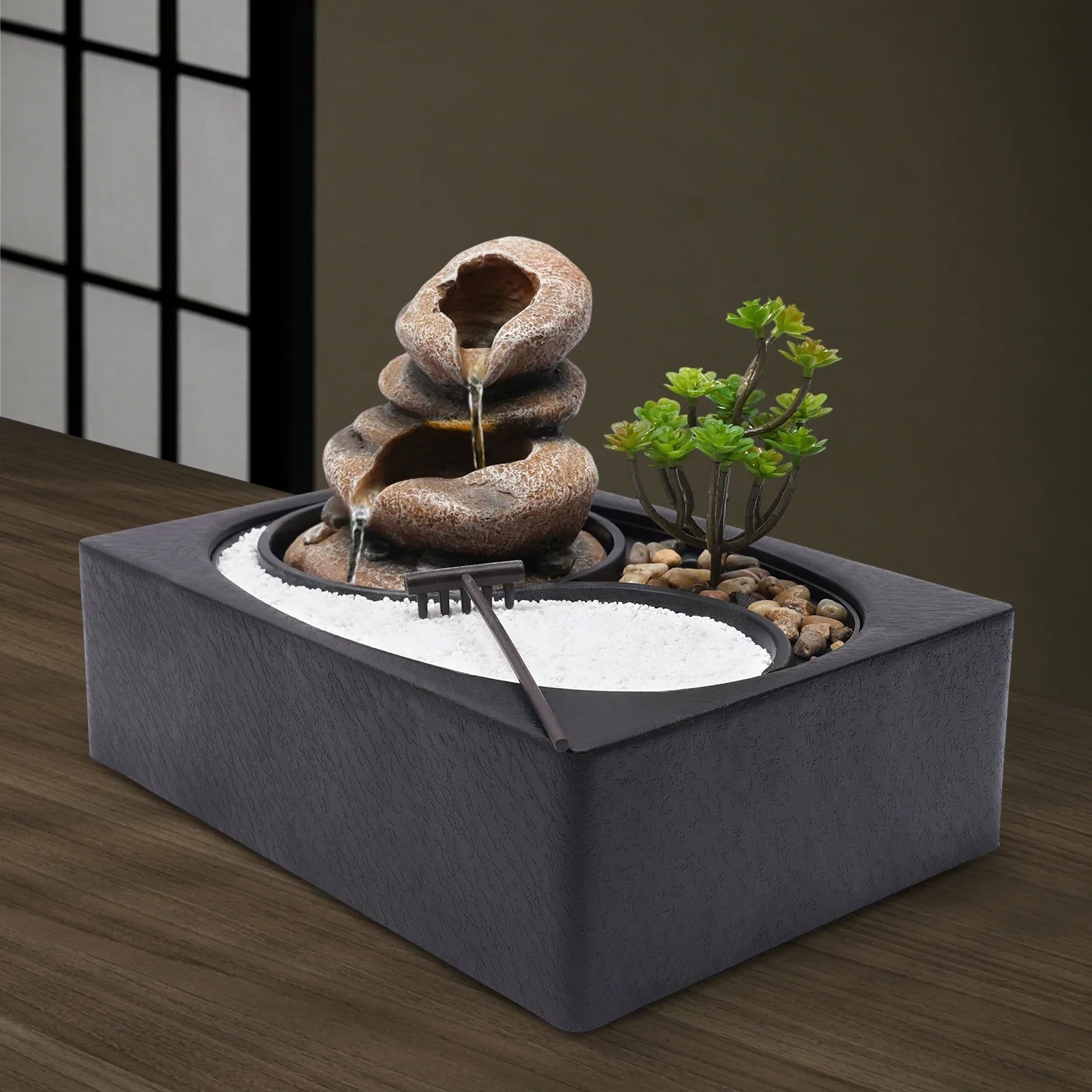 ZenCascade™ LED Tabletop Water Fountain