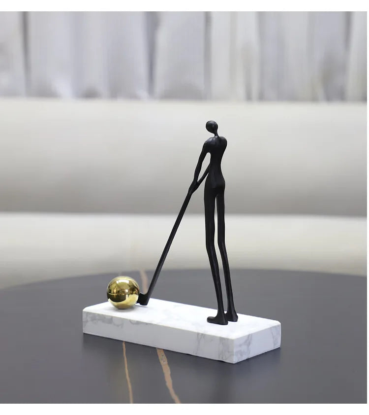 Abstract Golfer Figurine