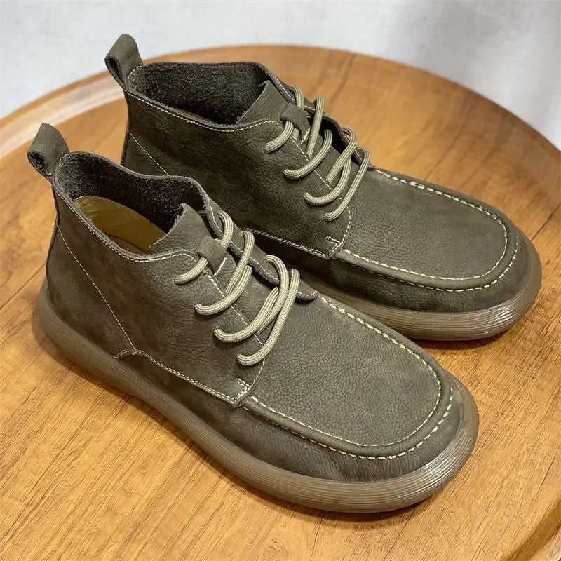 Vellaro™ Luxe Wide-Toe Leather Boots