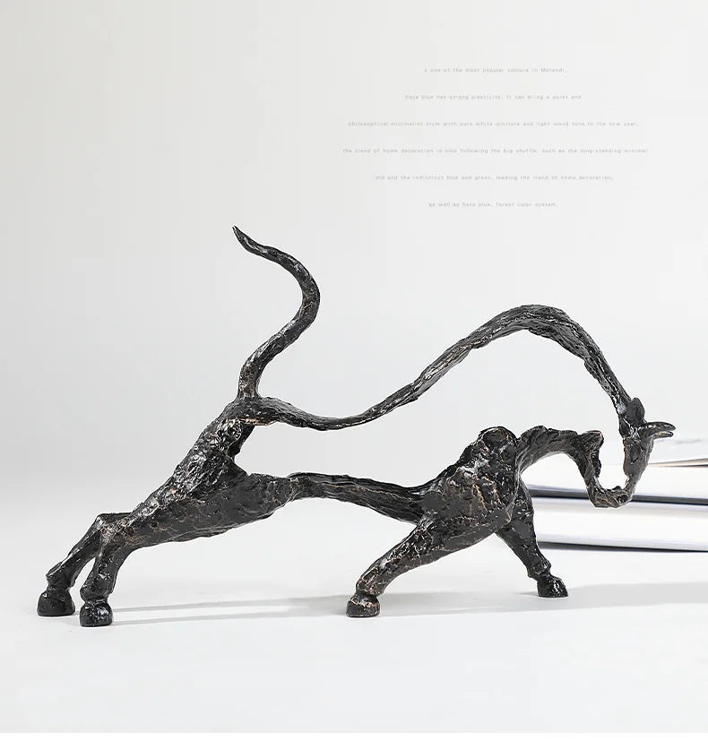 Silhouette Bull™ Cast Iron Sculpture