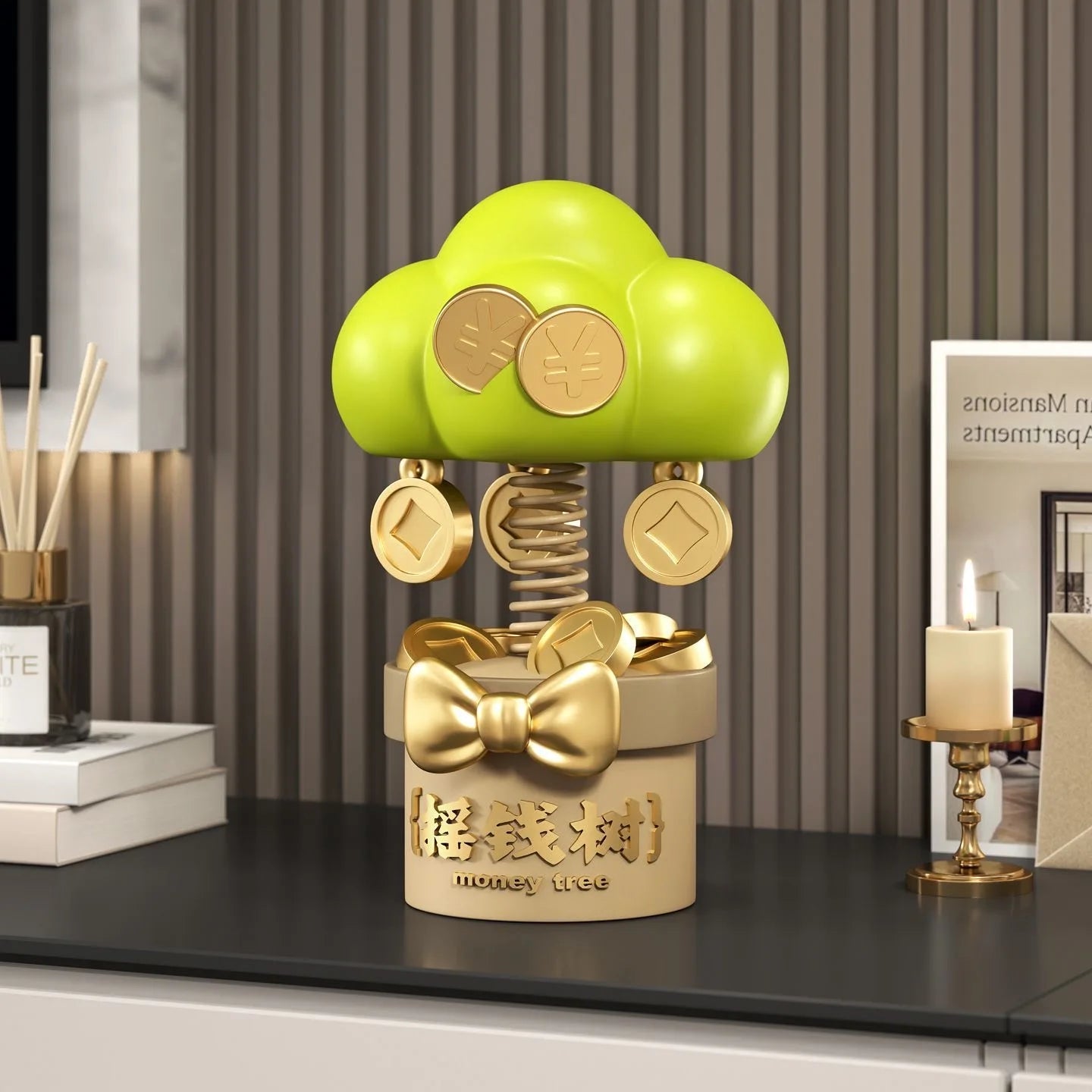 Sculpted Resin Money Tree Figurine