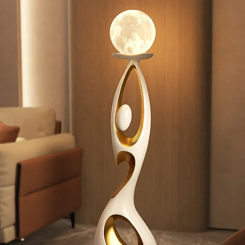 Lunar Embrace™ Sculptural Floor Lamp