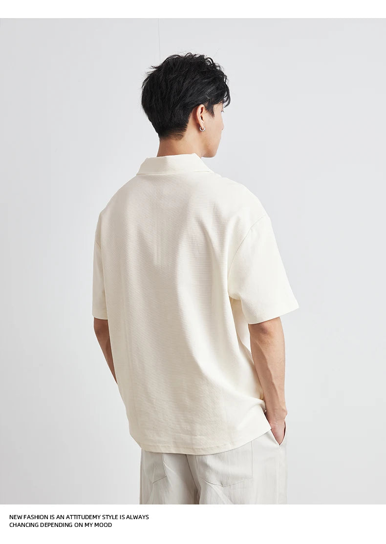 Retro Half-Zip Polo Shirt