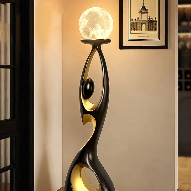 Lunar Embrace™ Sculptural Floor Lamp