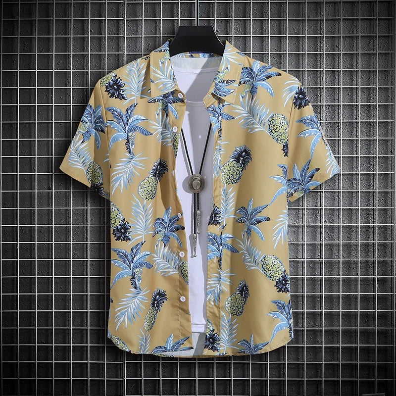 Tropical Breeze Camisa da Plaj per Umens