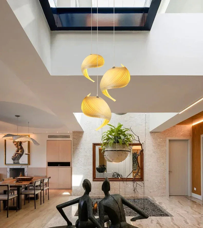 The Marea - Shell-Inspired Pendant Light in Natural Materials