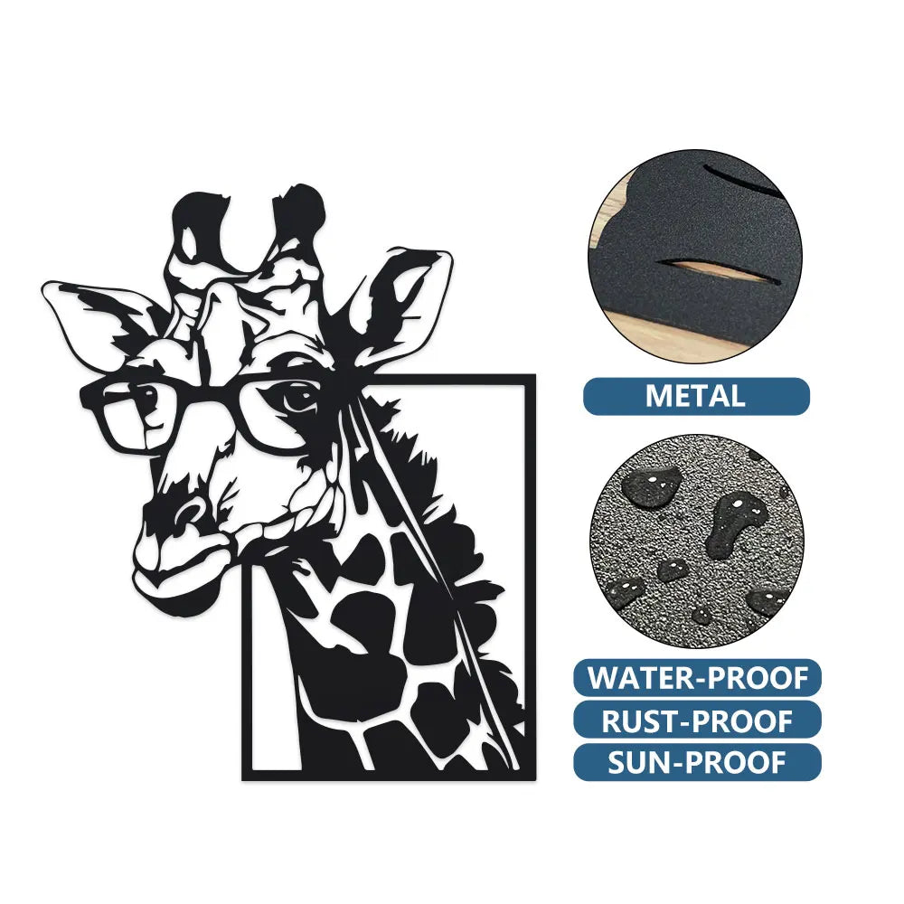 GiraffeGlam™ Minimalist Metal Wall Art