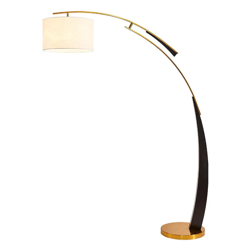 Arc Floor Lamp – Black and Gold Bow