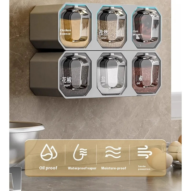 SpiceVault™ Wall-Mounted Spice Organizer
