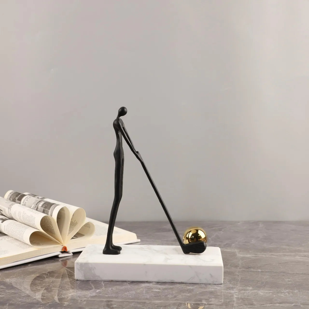 Abstract Golfer Figurine