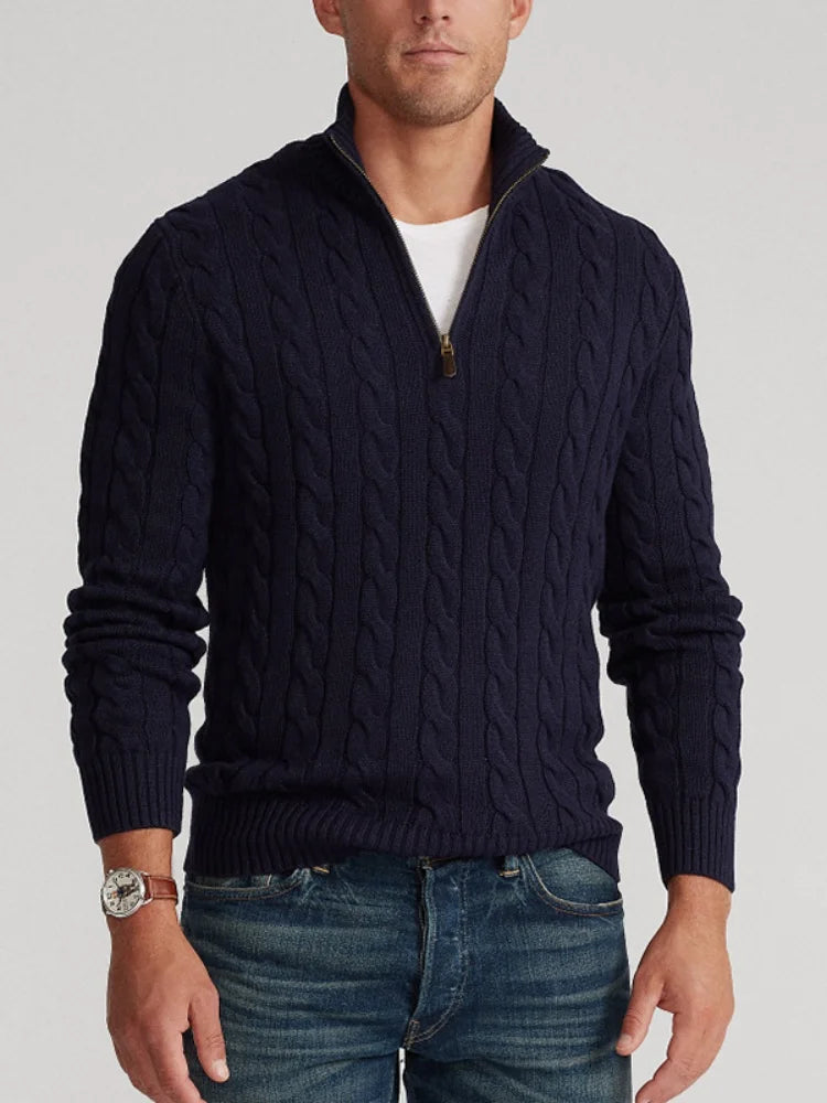 Heritage Quarter-Zip Cotton Pullover