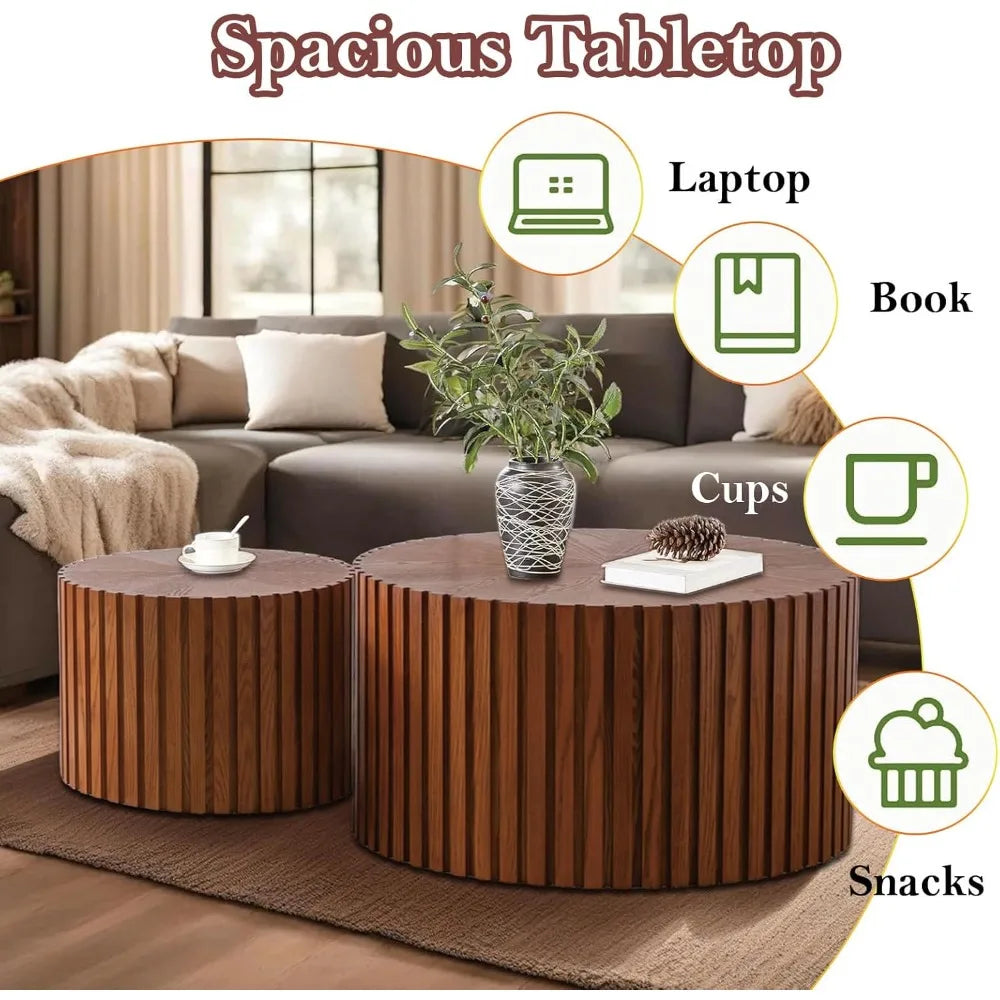 Wave-Edged Walnut Coffee Table