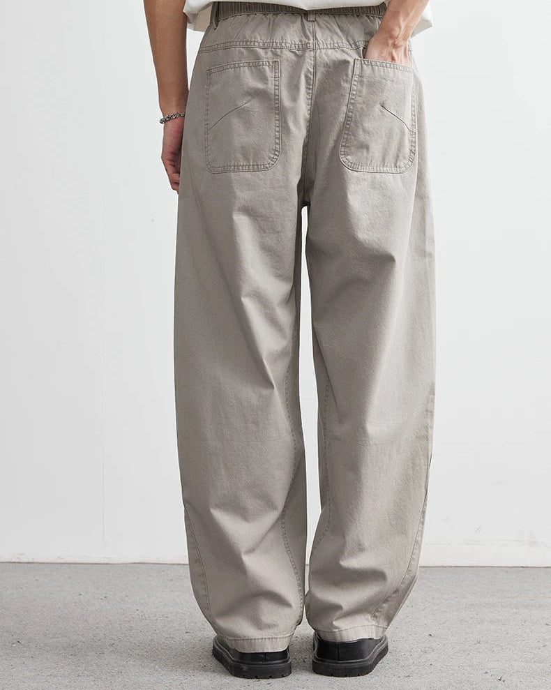 Cotton Straight Trousers
