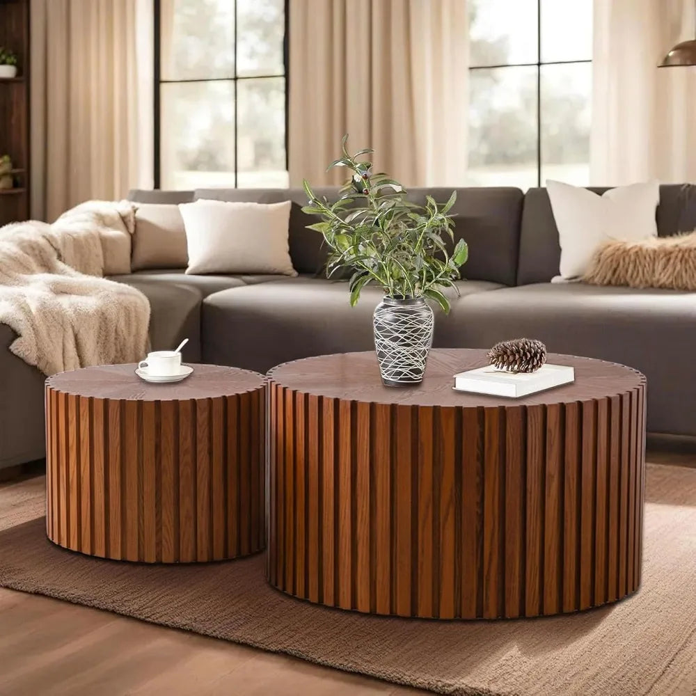 Wave-Edged Walnut Coffee Table