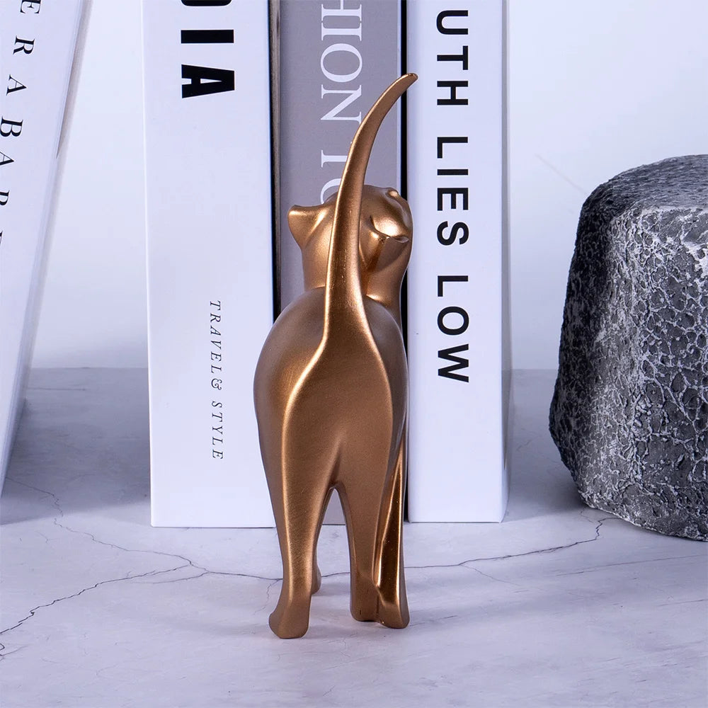 Feline Grace™ Golden Cat Sculpture Set