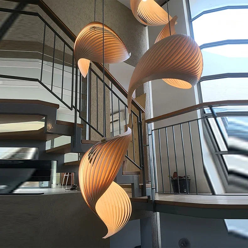 The Marea - Shell-Inspired Pendant Light in Natural Materials