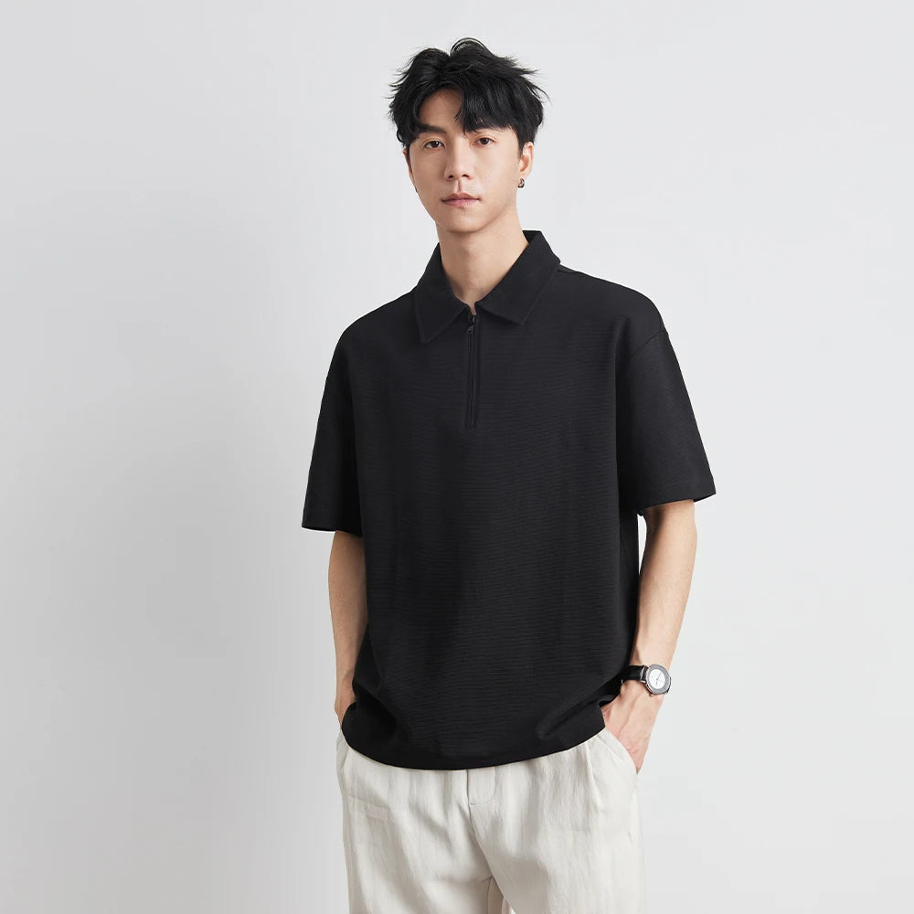 Retro Half-Zip Polo Shirt