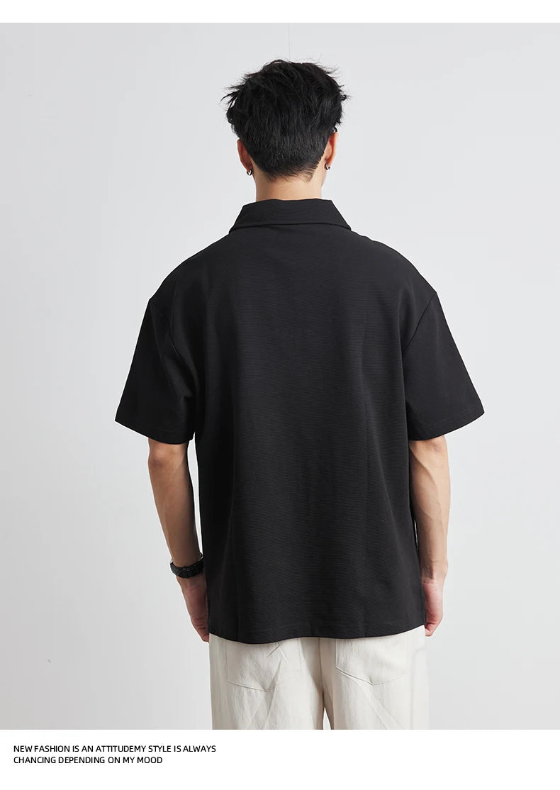 Retro Half-Zip Polo Shirt