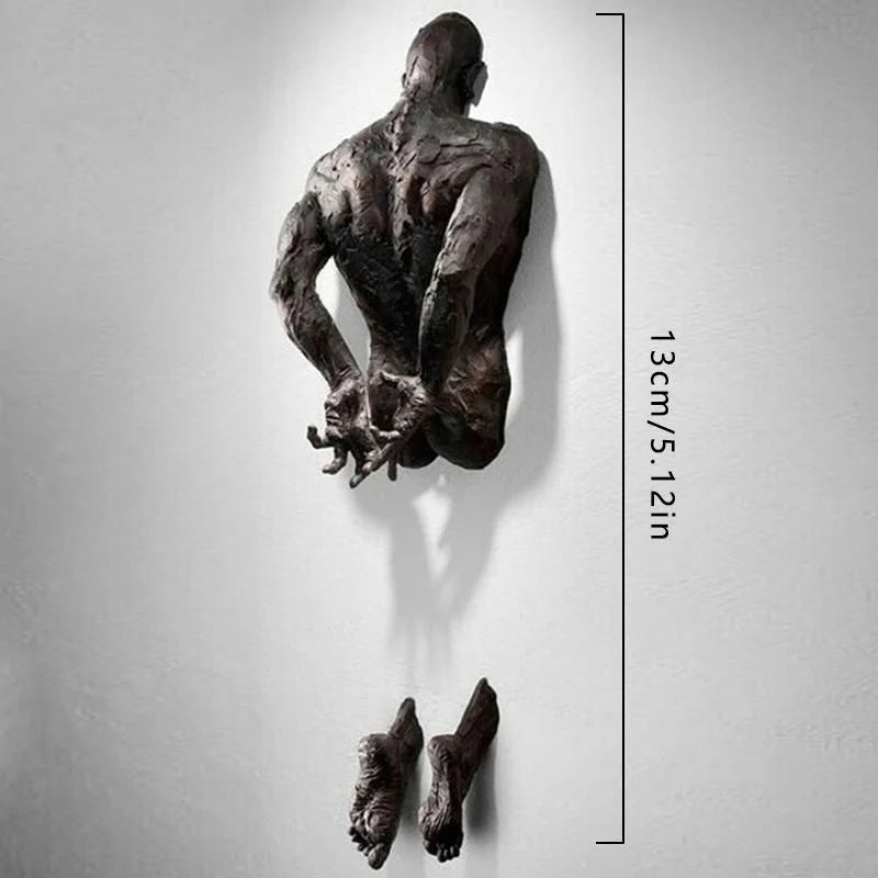 The Breakout™ - 3D Wall Figure Sculpture in Copper Finish Resin