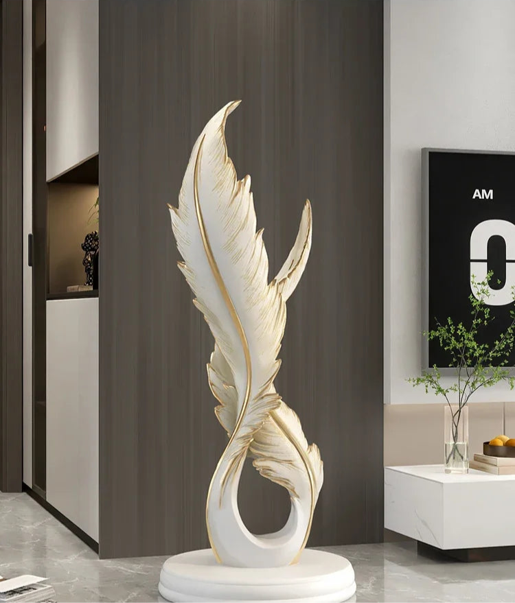 Luminous Ascent Feather Sculpture