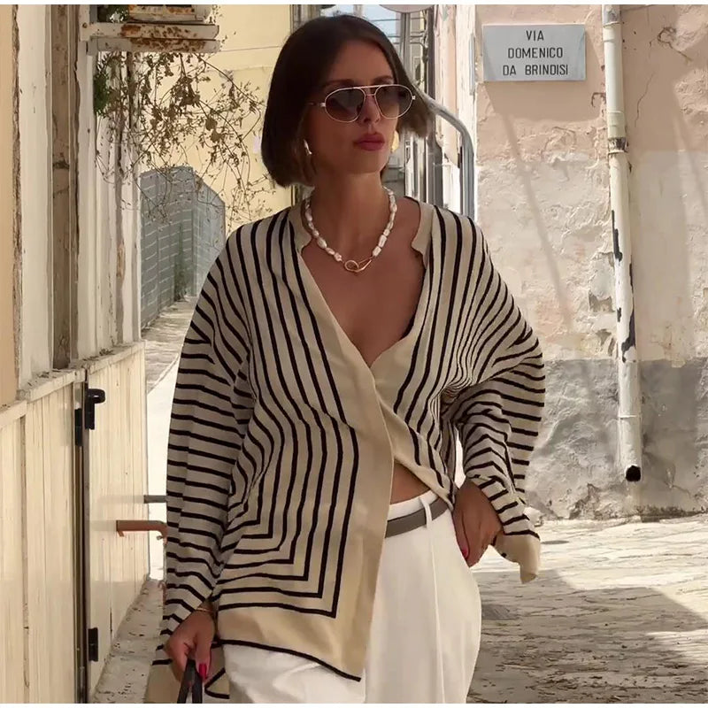 Riviera Stripe Relaxed Blouse