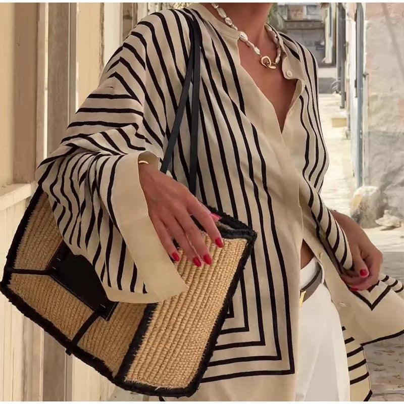 Riviera Stripe Relaxed Blouse