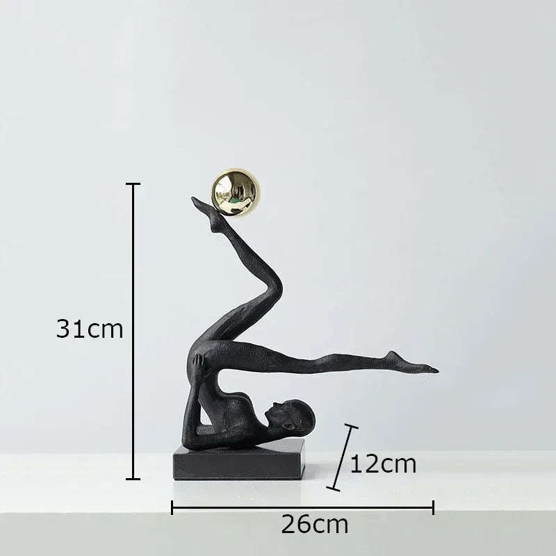 The Equilibrium - Handstand Figure Sculpture in Cast Iron