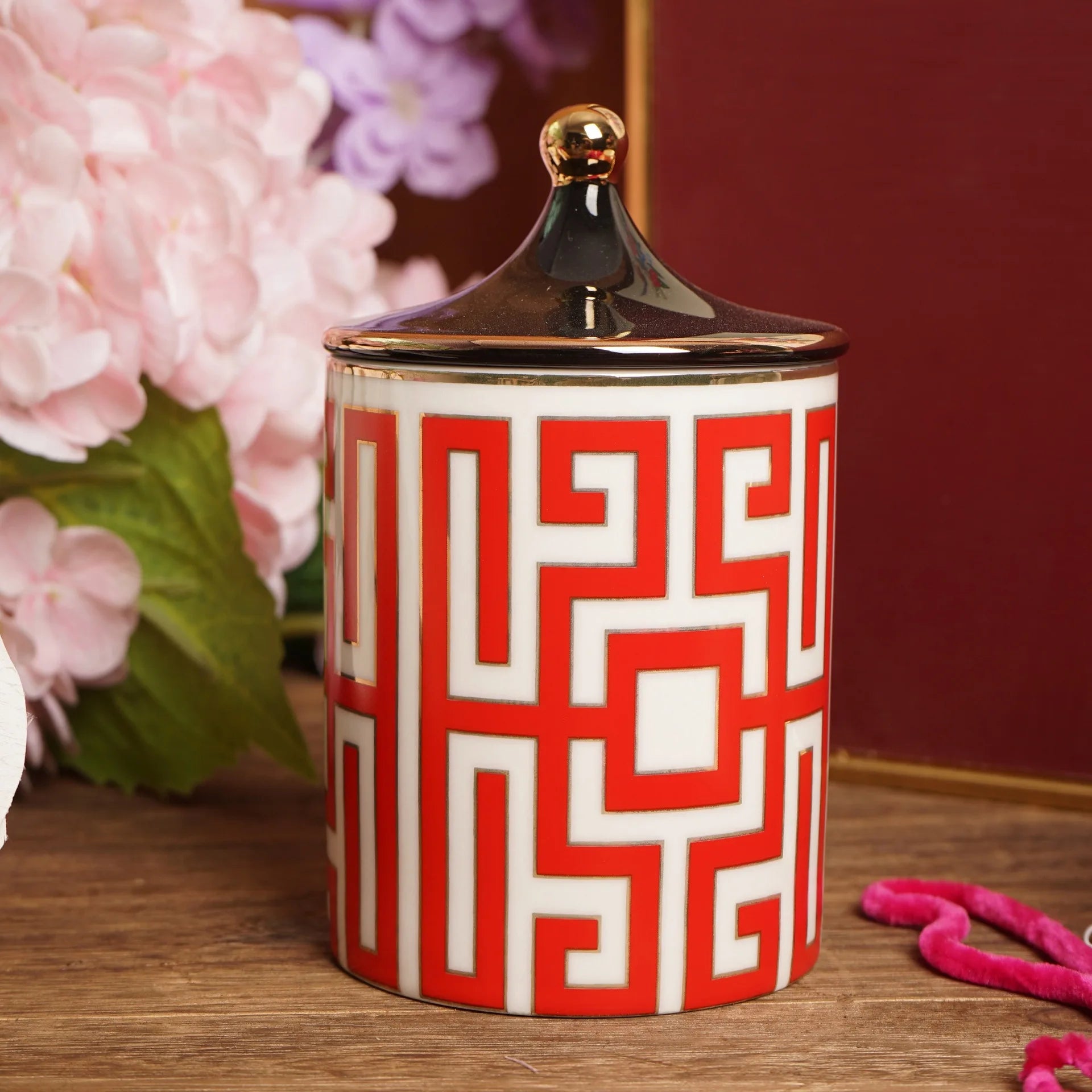 CeramiChic™ Gilded Ceramic Storage Jar