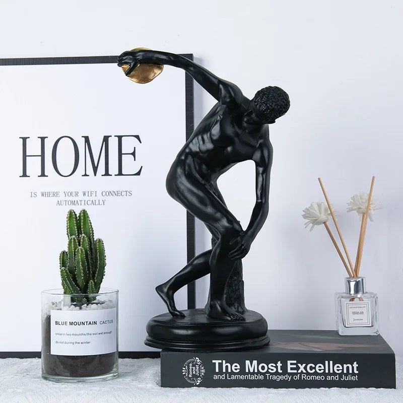 The Discobolus - Classical Greek Athlete Sculpture in Resin
