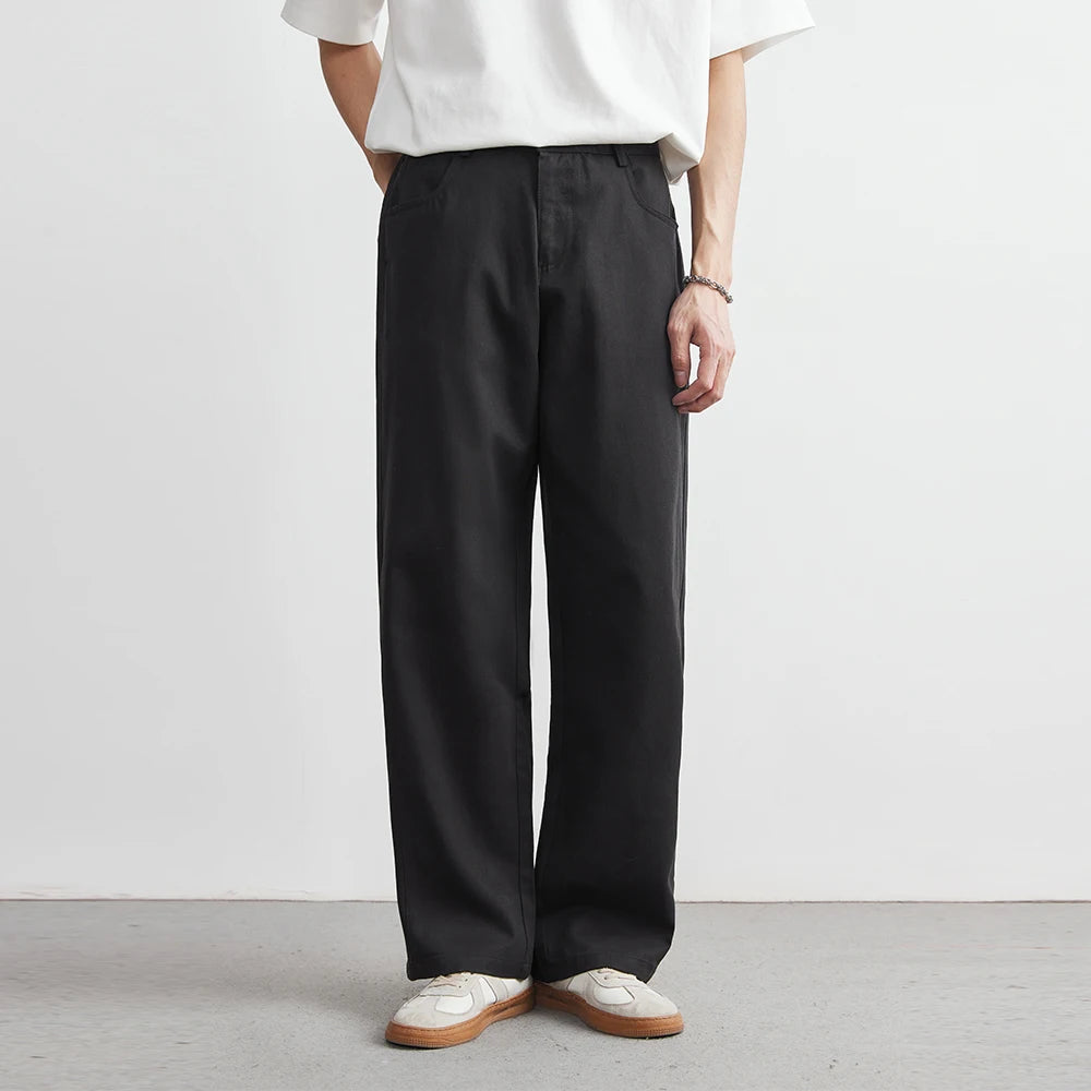 Lyocell-Cotton Washed Casual Pants