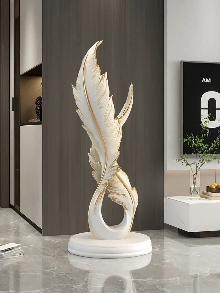 Luminous Ascent Feather Sculpture