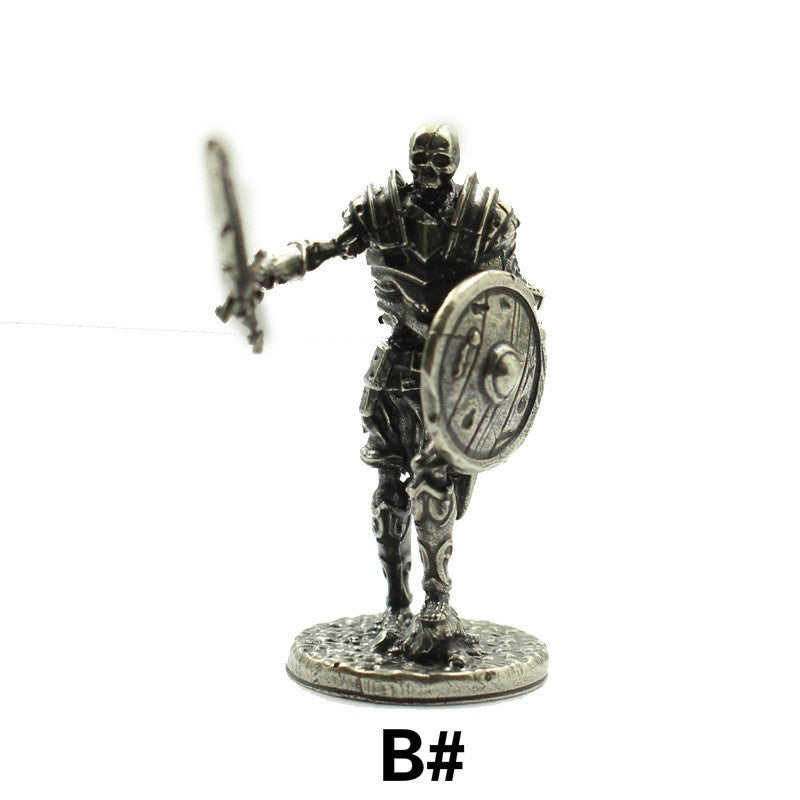 The Legion - Skeleton Soldier Figurine in Aged Copper