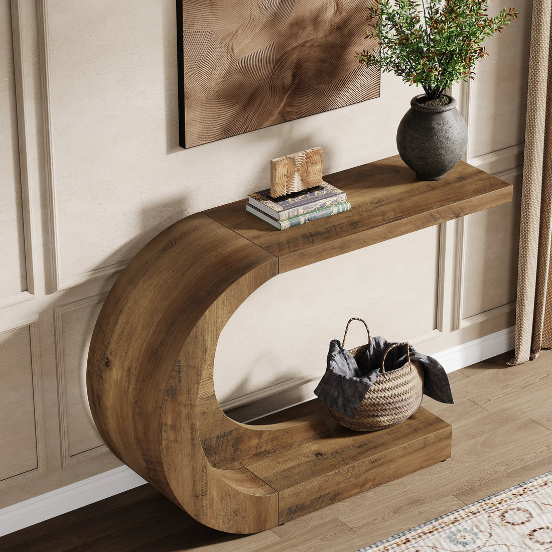 WaveForm™ C-Shaped Console Table