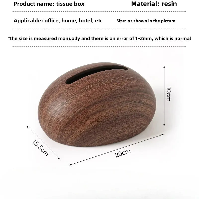 Walnut Grain Tissue Box