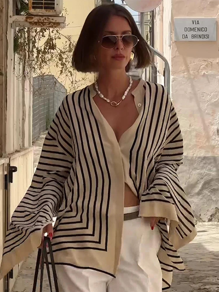Riviera Stripe Relaxed Blouse