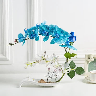 Eternal Grace™ - Arrangements da Butterflor Orchidea cun Vasa da Ceramica