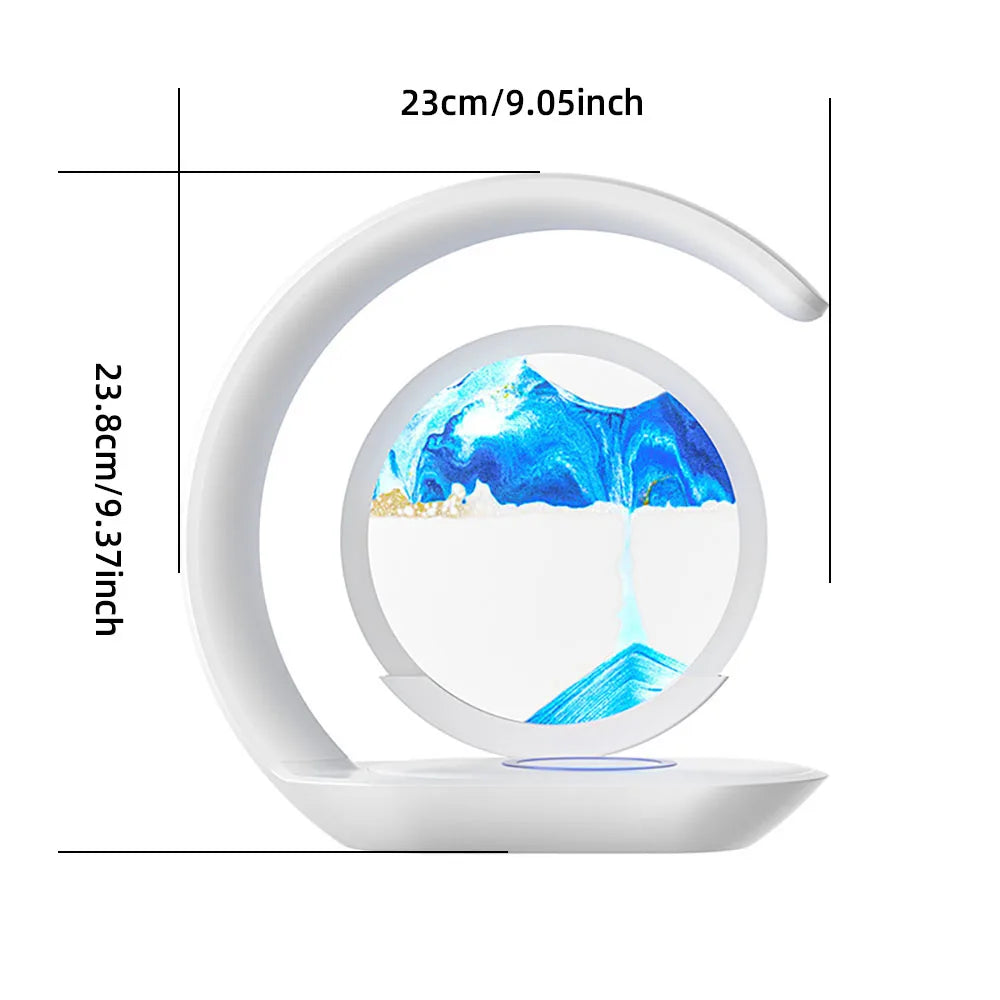 ZenFlow™ Wireless Charging Hourglass Lamp