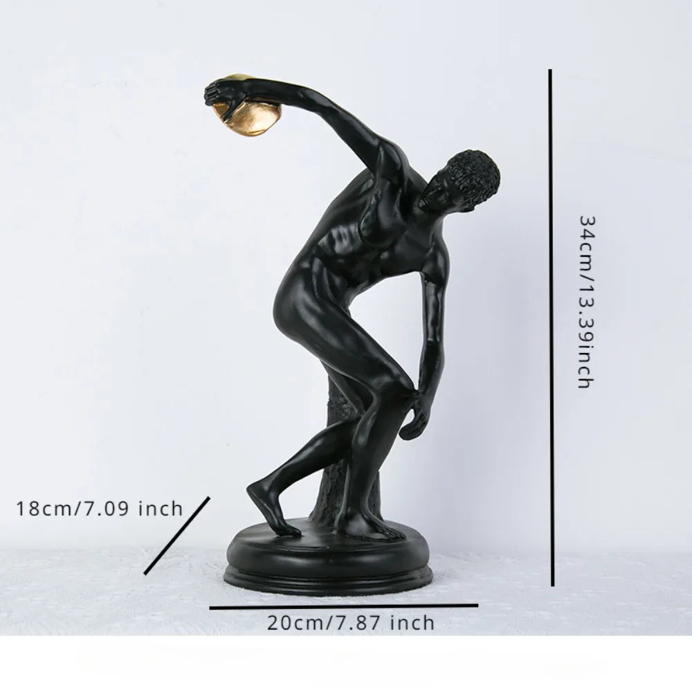 The Discobolus - Classical Greek Athlete Sculpture in Resin