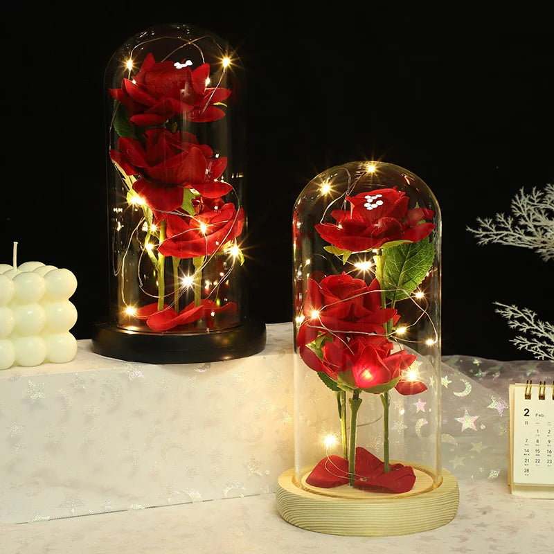 Agape Roses™ - Esposiziun da Lumin da Roes Encapsuladas