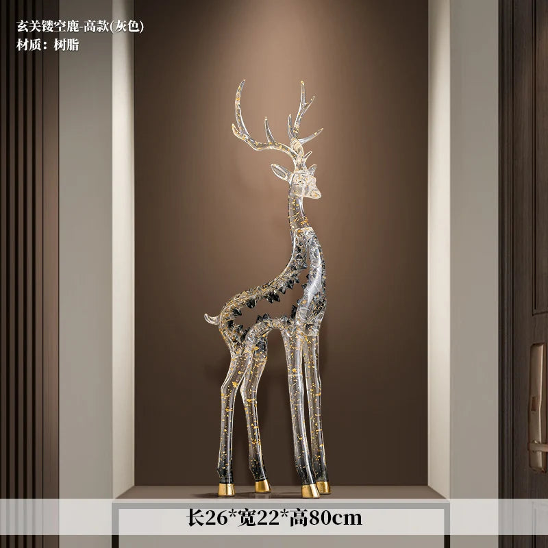 Crystal-Form Stag Sculpture
