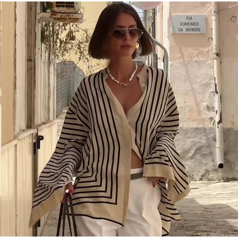 Riviera Stripe Relaxed Blouse