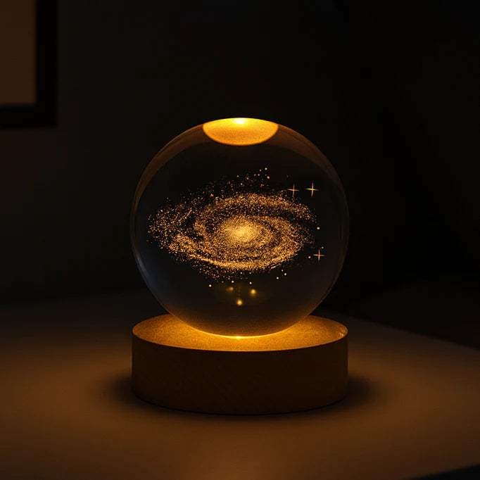 COSMOS CAPTURED | Illuminated Crystal Sphere