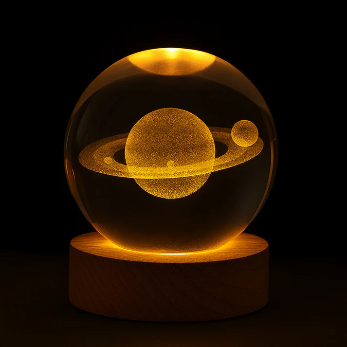 COSMOS CAPTURED | Illuminated Crystal Sphere