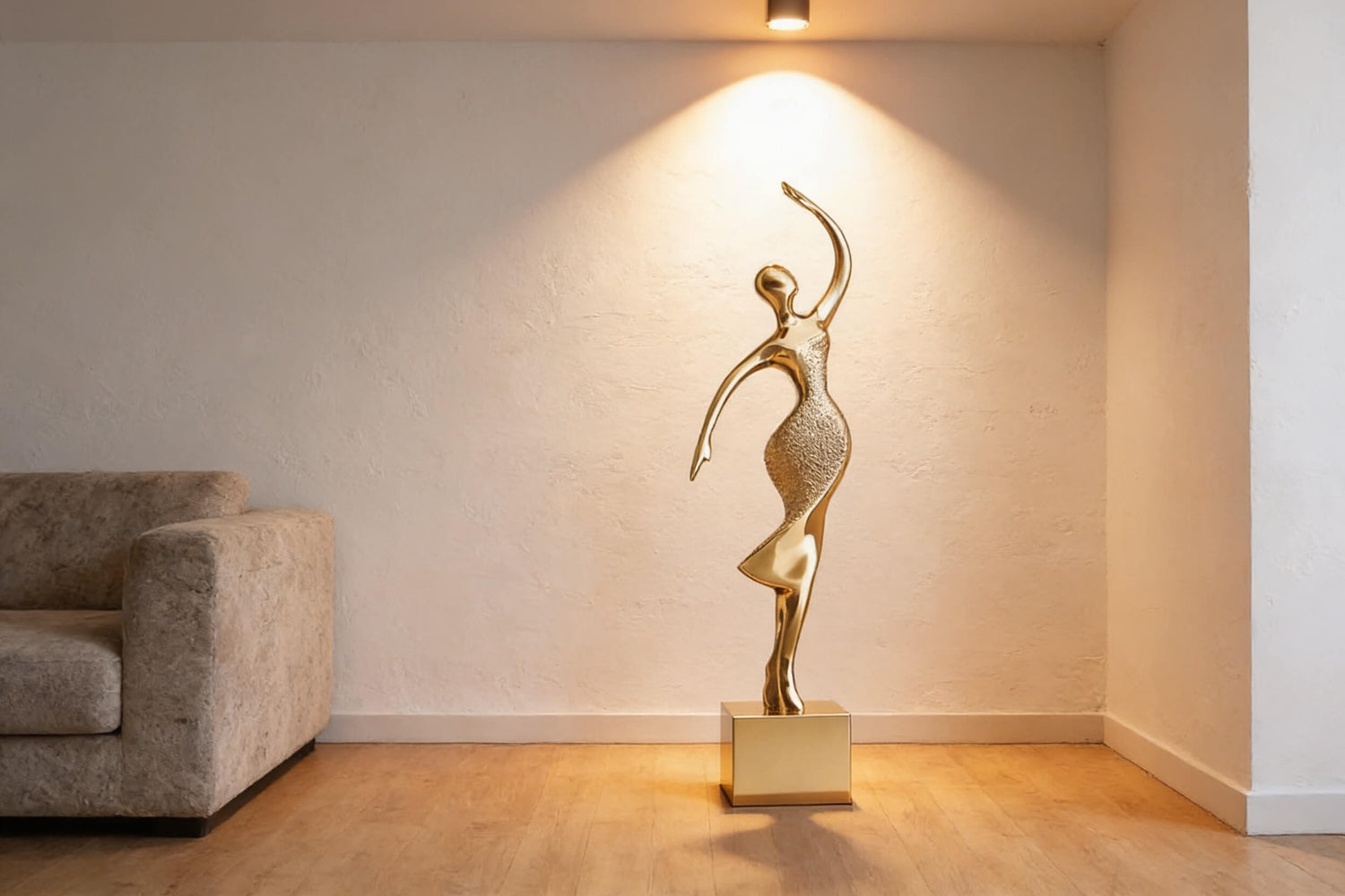 How to Style a Floor Sculpture in Your Living Room