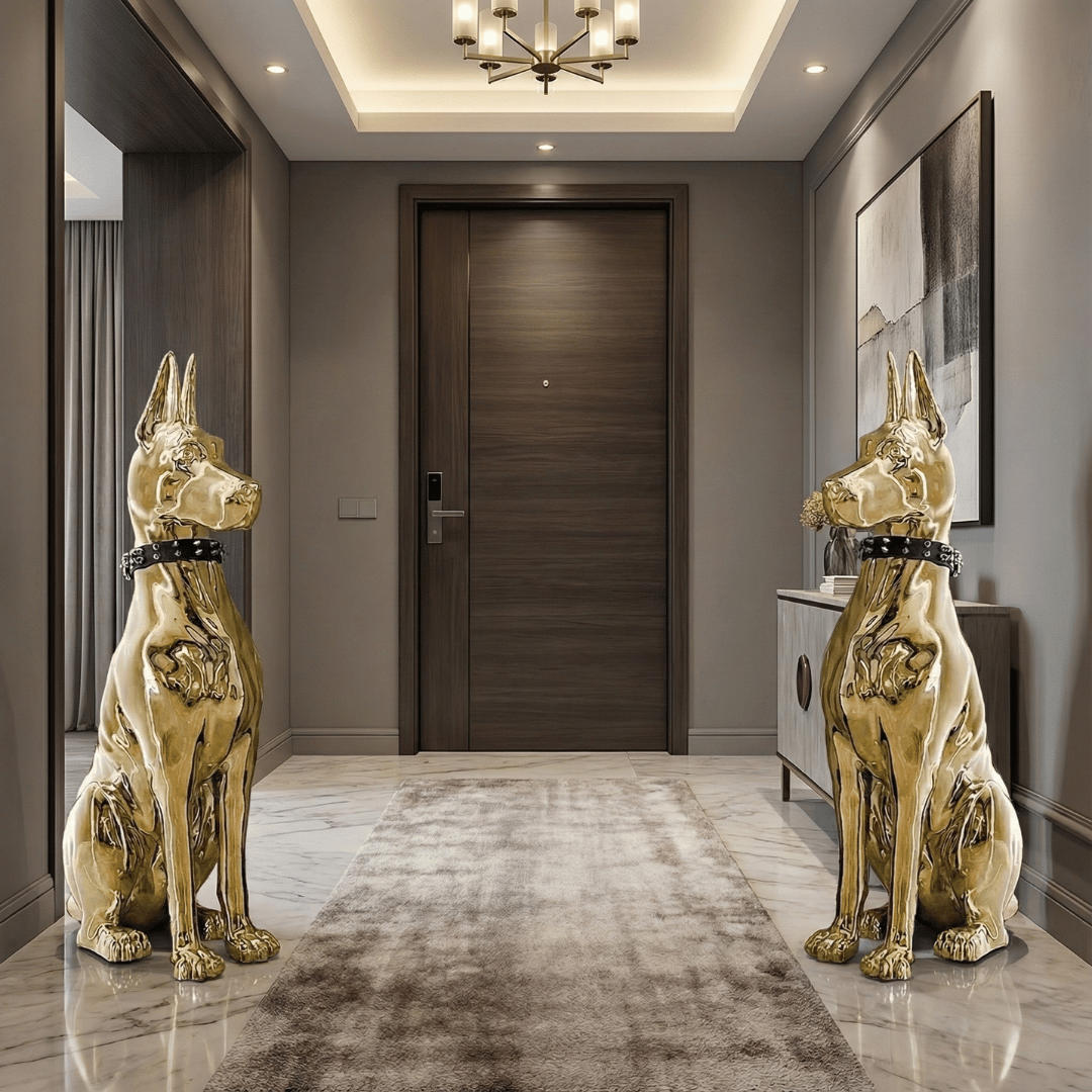 SENTINEL GUARD | Floor Sculpture with Studded Collar
