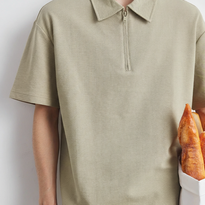 Retro Half-Zip Polo Shirt
